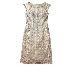 Sue Wong Nocturne Formal Beaded Gown‎ Ivory Size 0